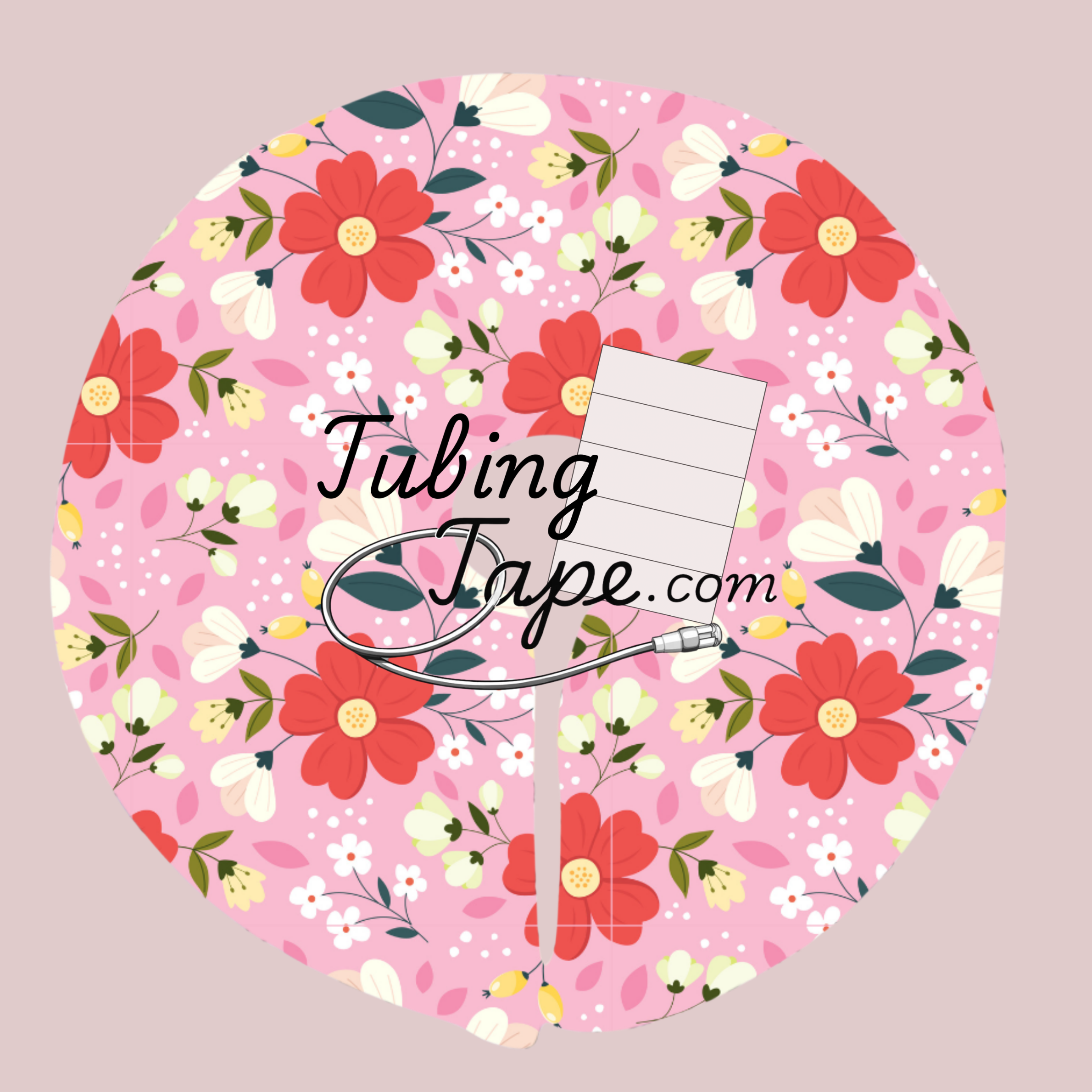Red Floral Tubie Pad