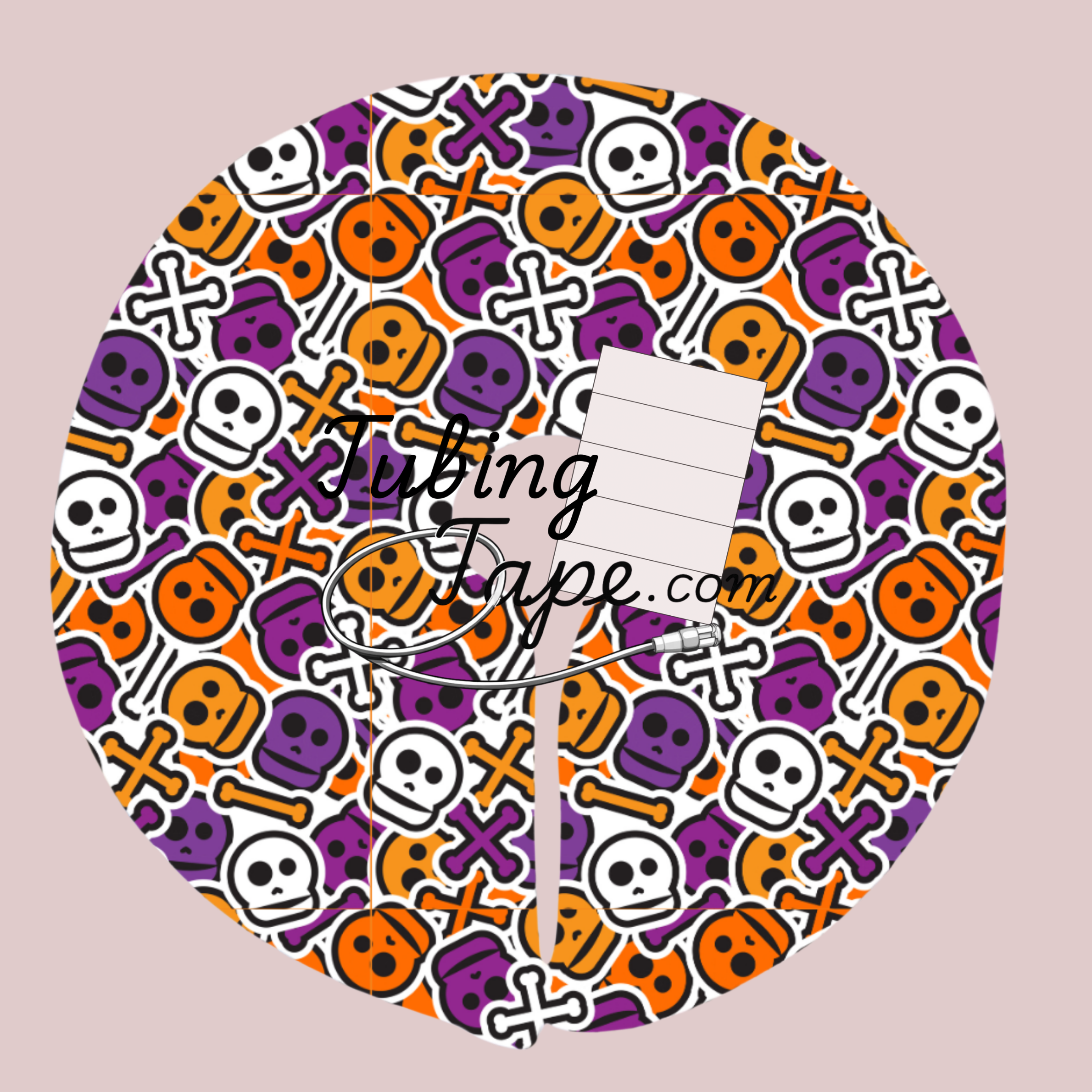 Orange & Purple Skull Tubie Pad