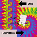 Bright Rainbow Tie Dye Tubing Tape Sheet