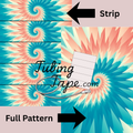 Peach/Green Tie Dye Tubing Tape Sheet