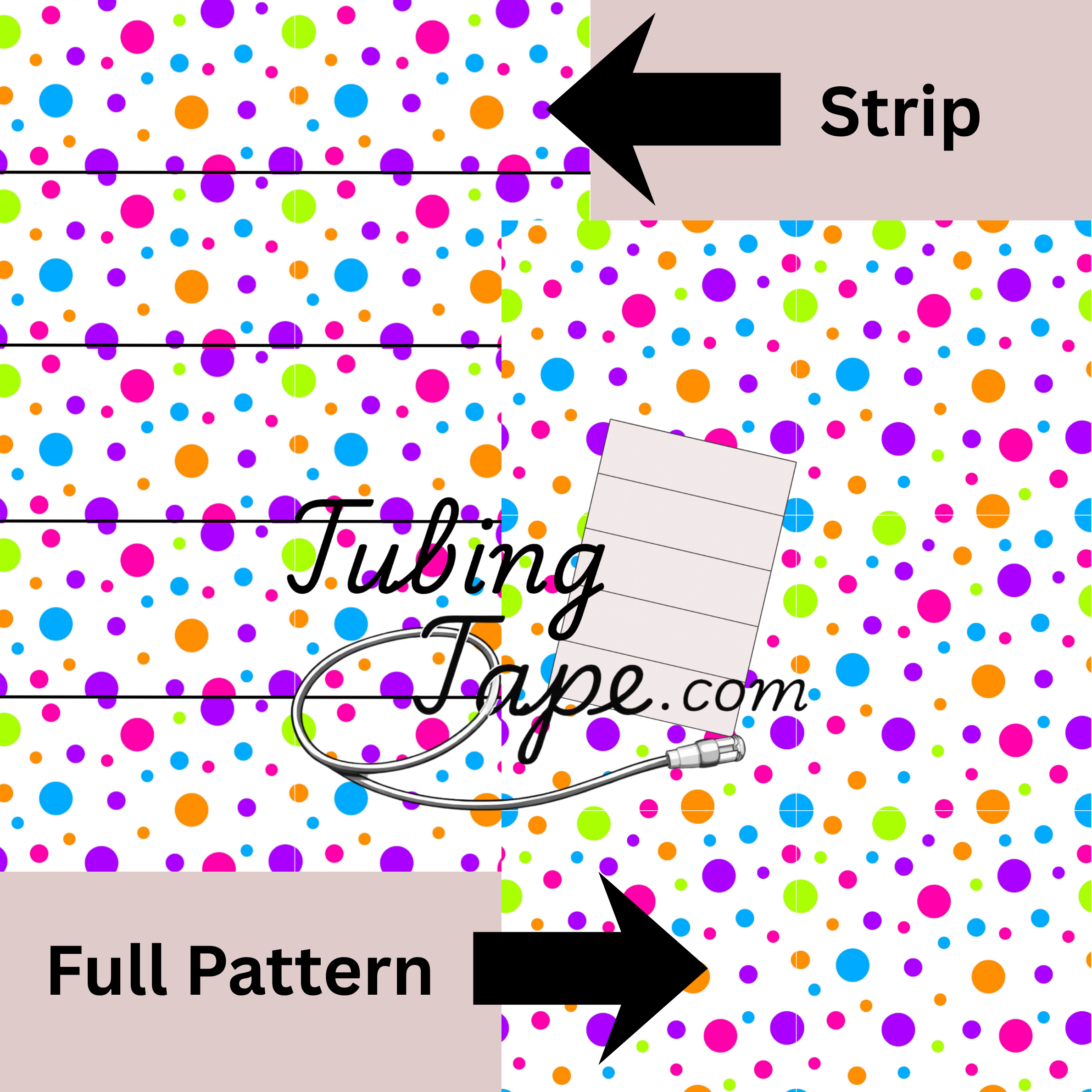 Polka Dot Purple/Pink Tubing Tape Sheet