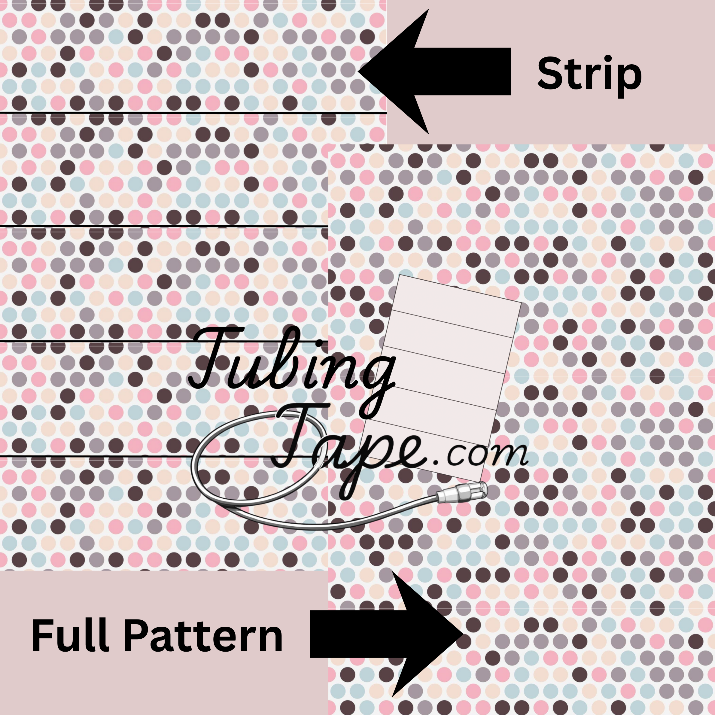 Pastel Polka Dot Tubing Tape Sheet