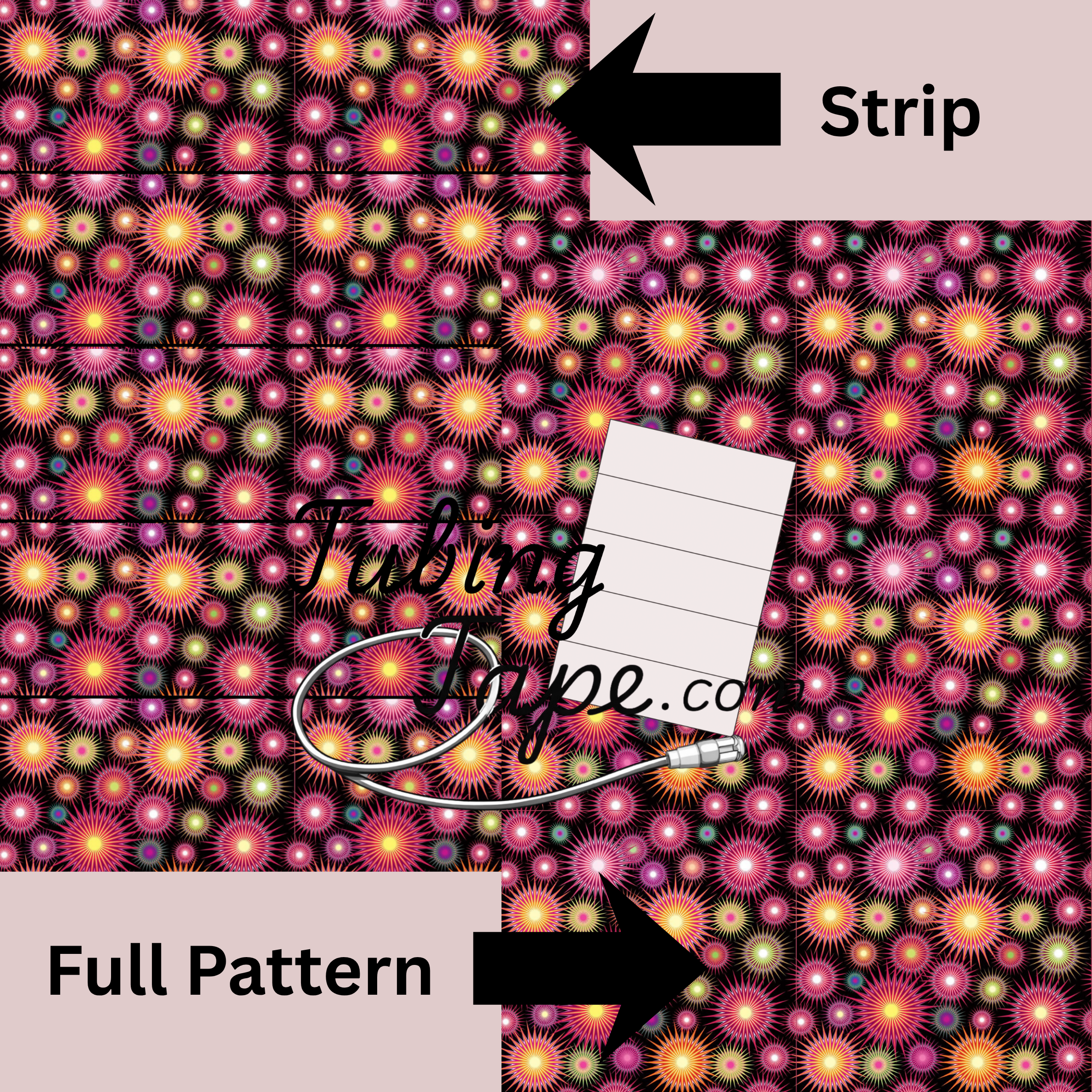 Neon Sun Tubing Tape Sheet