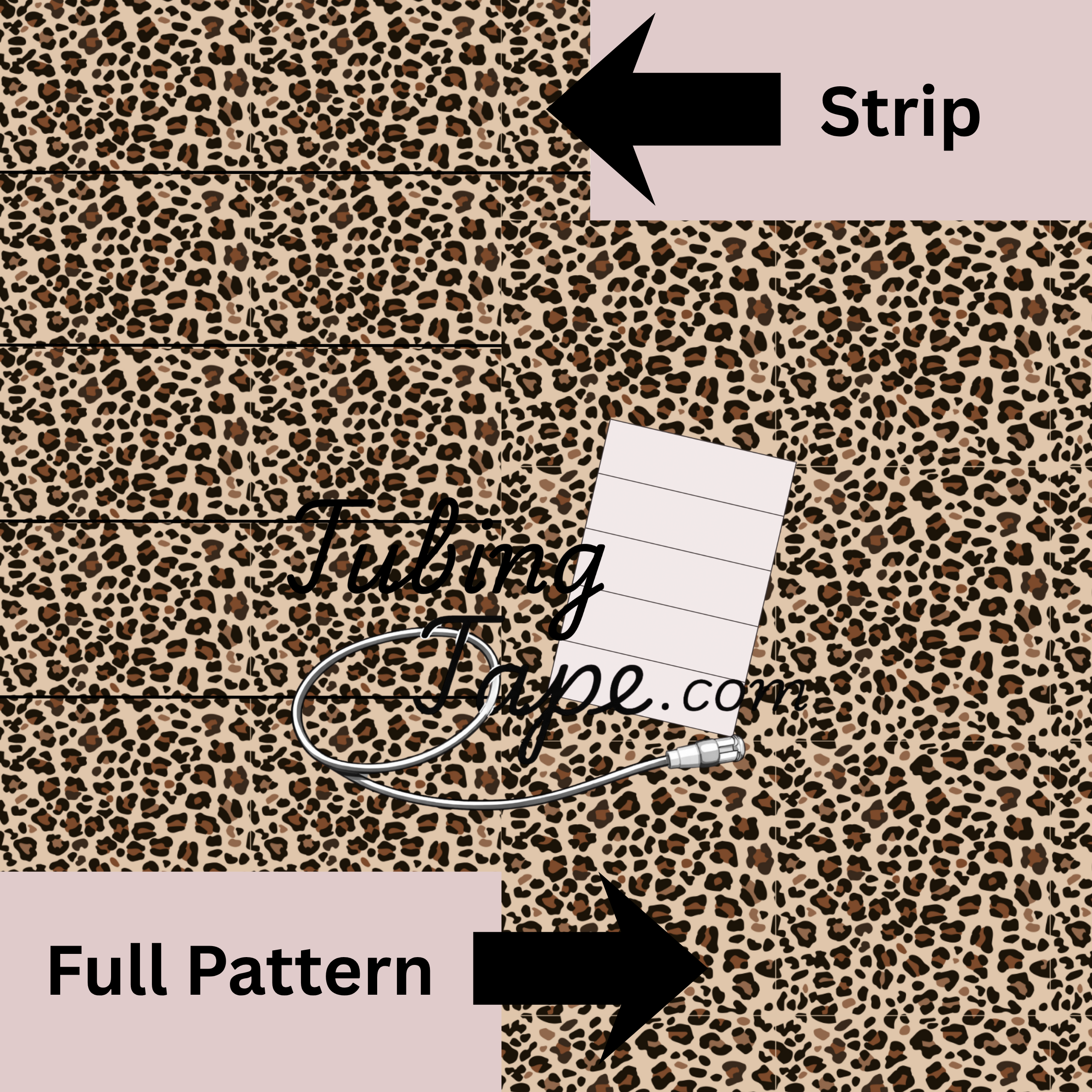 Leopard Print Tubing Tape Sheet
