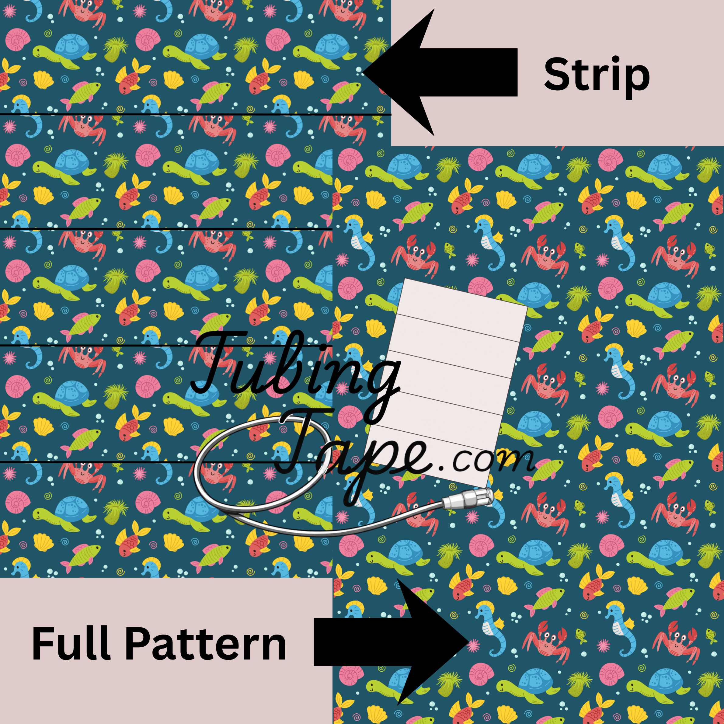 Sea Life Tubing Tape Sheet
