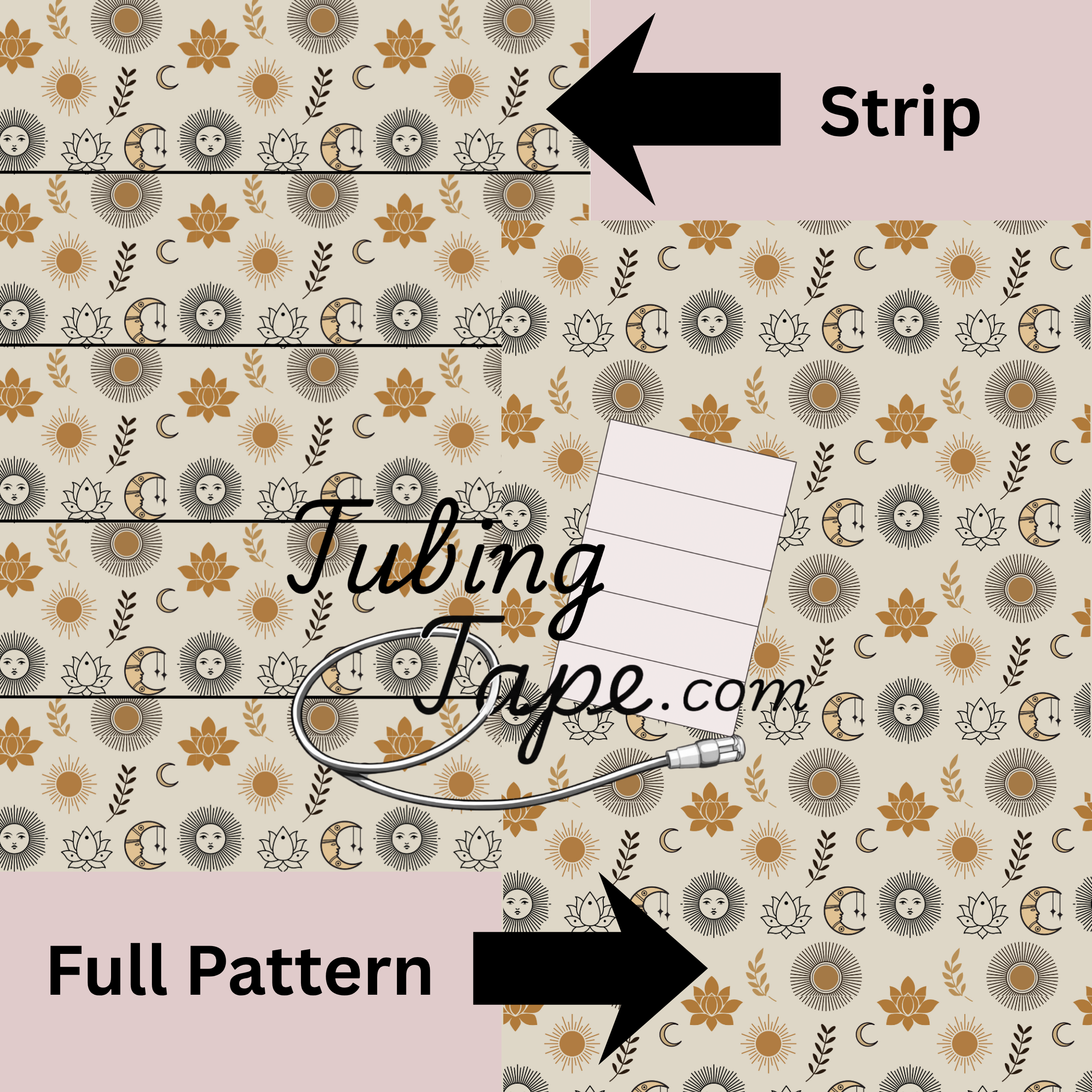 Celestial Moon Tubing Tape Sheet
