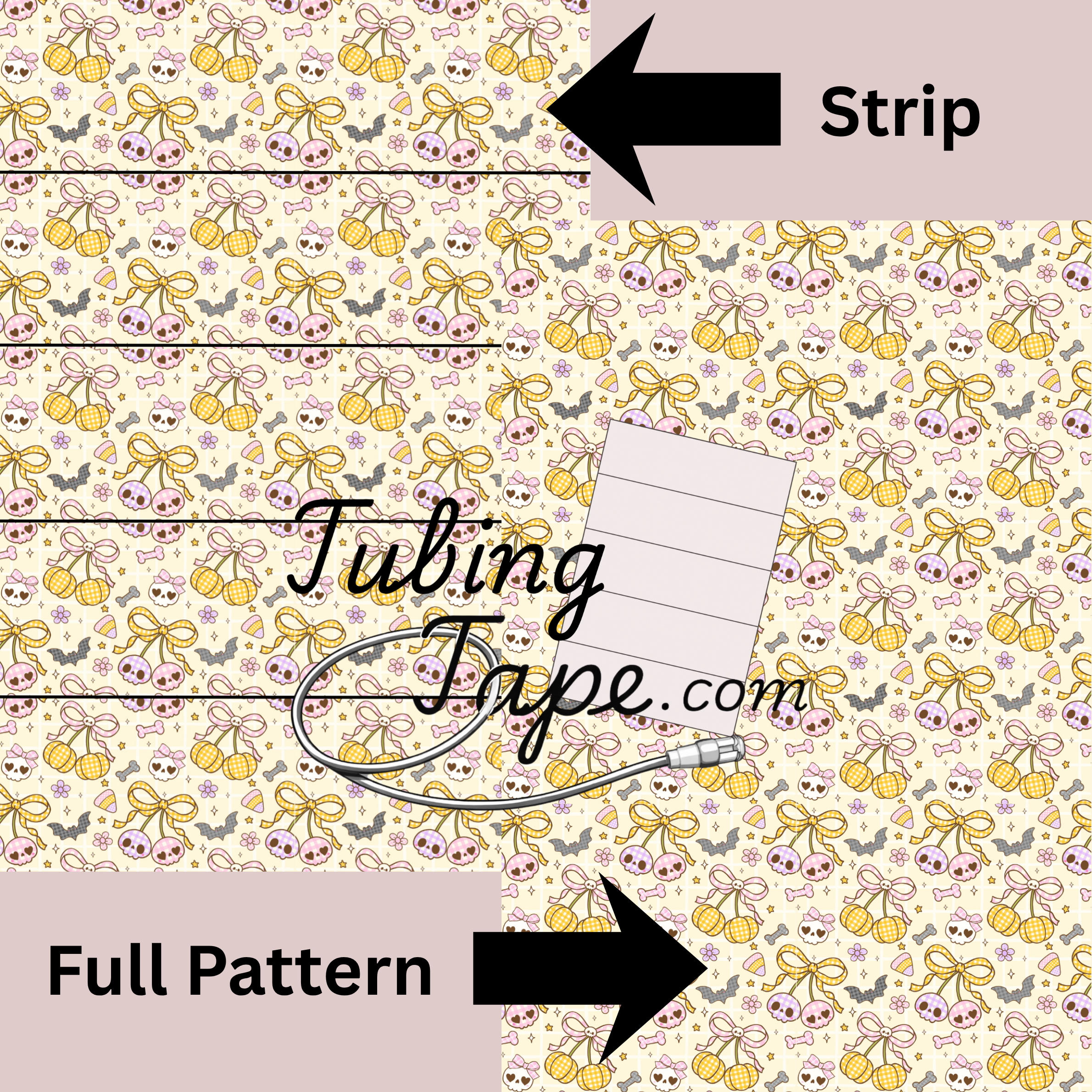 Cherry Skull Tubing Tape Sheet