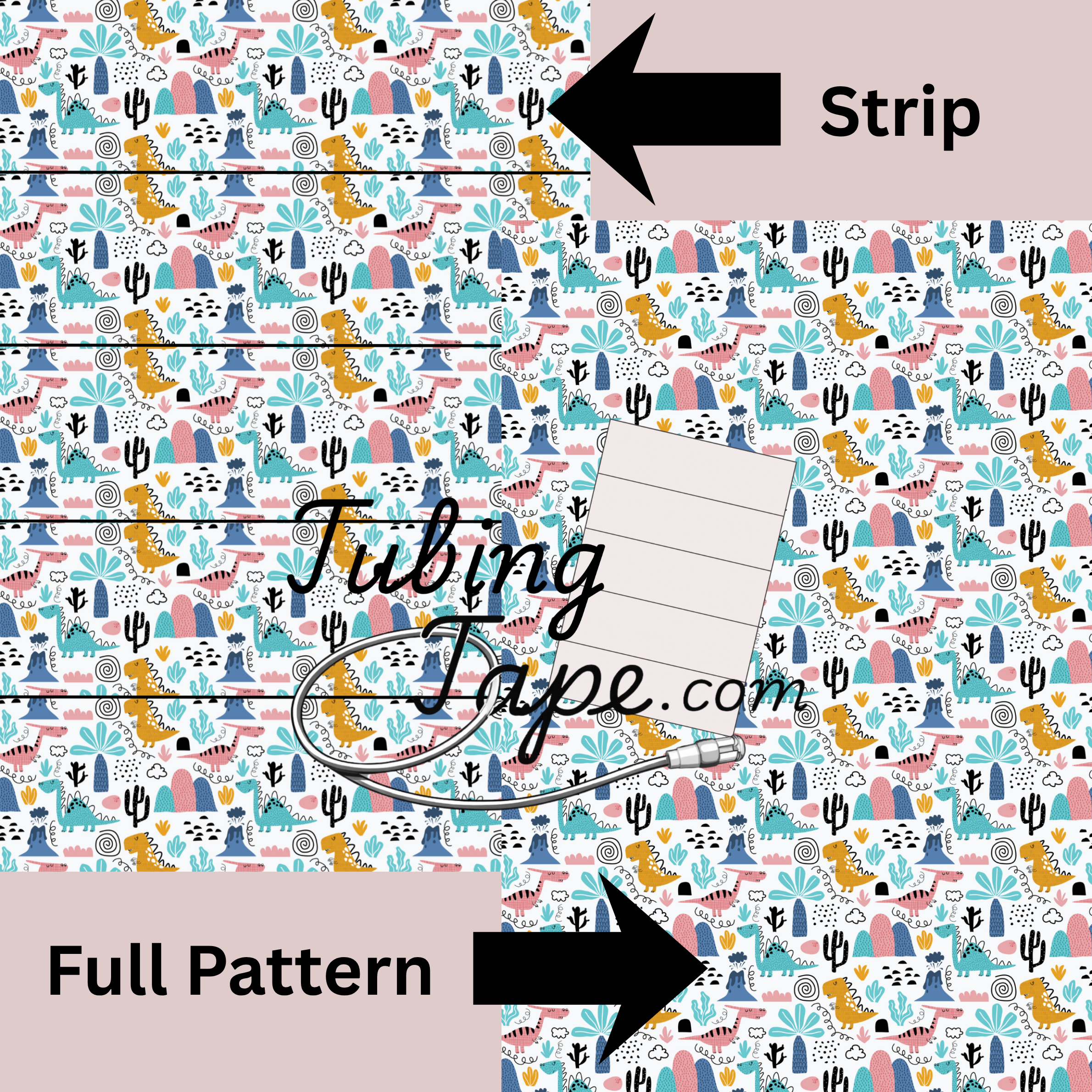 Dinosaur Tubing Tape Sheet