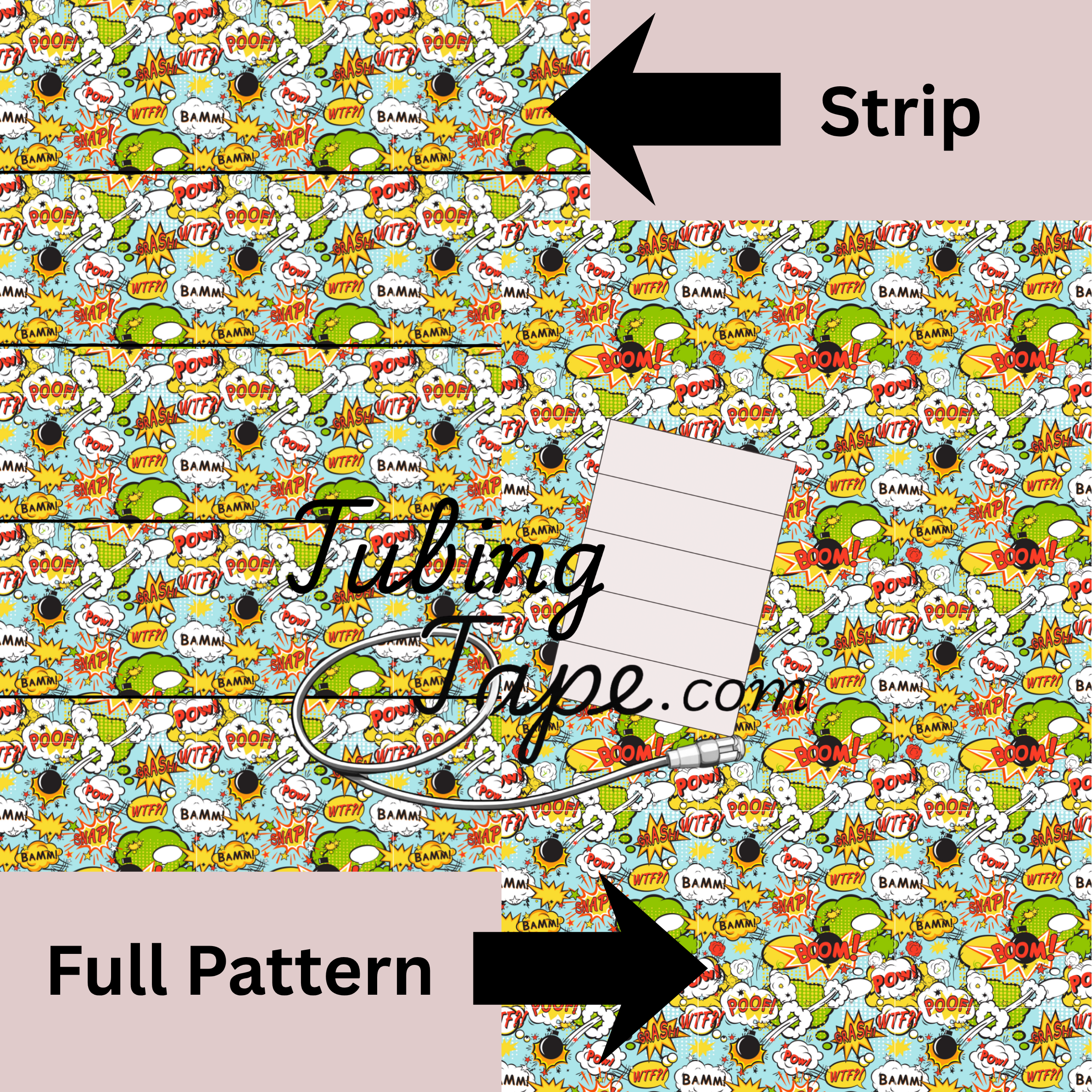 Pow Poof Tubing Tape Sheet