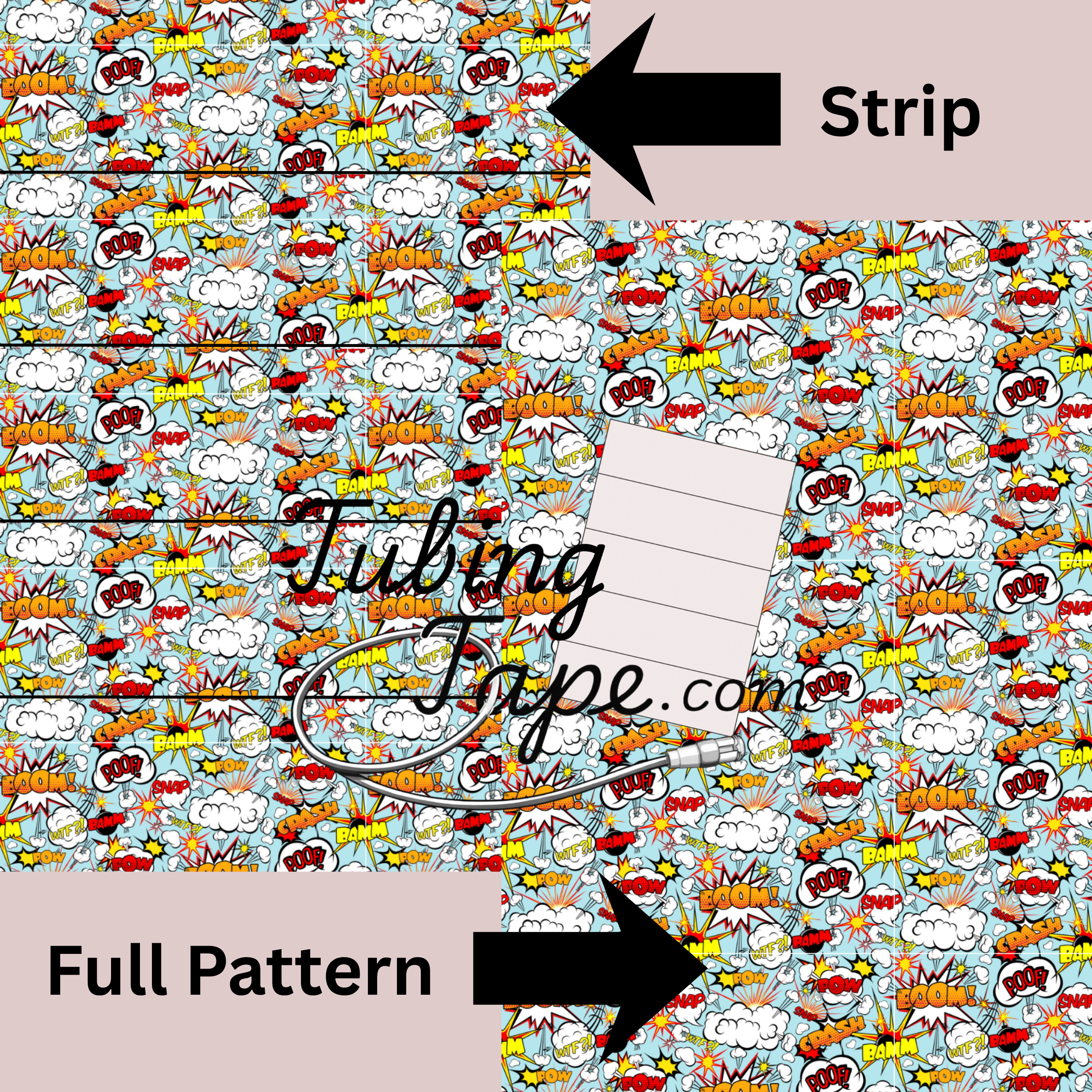 Pow Boom Tubing Tape Sheet