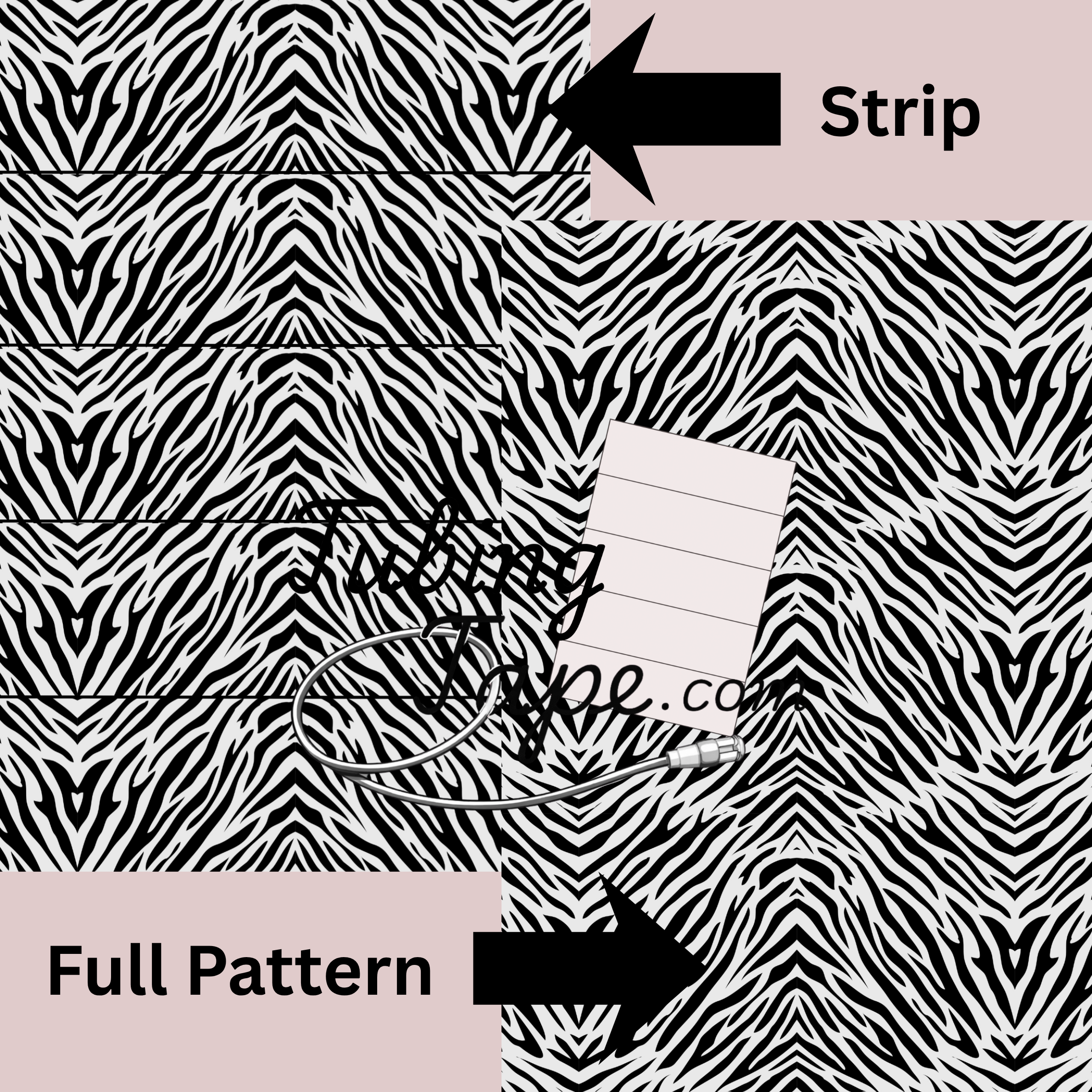 Zebra Print Tubing Tape Sheet