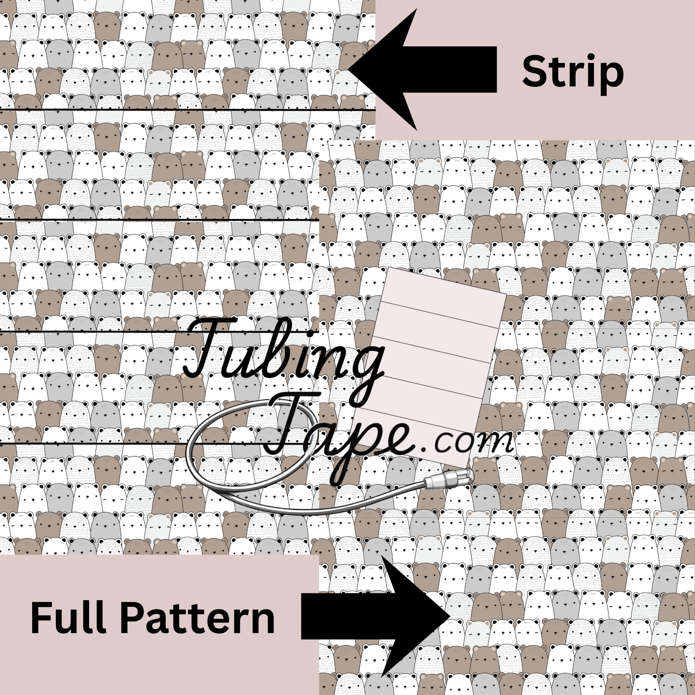 Bear Crowd Tubing Tape Sheet