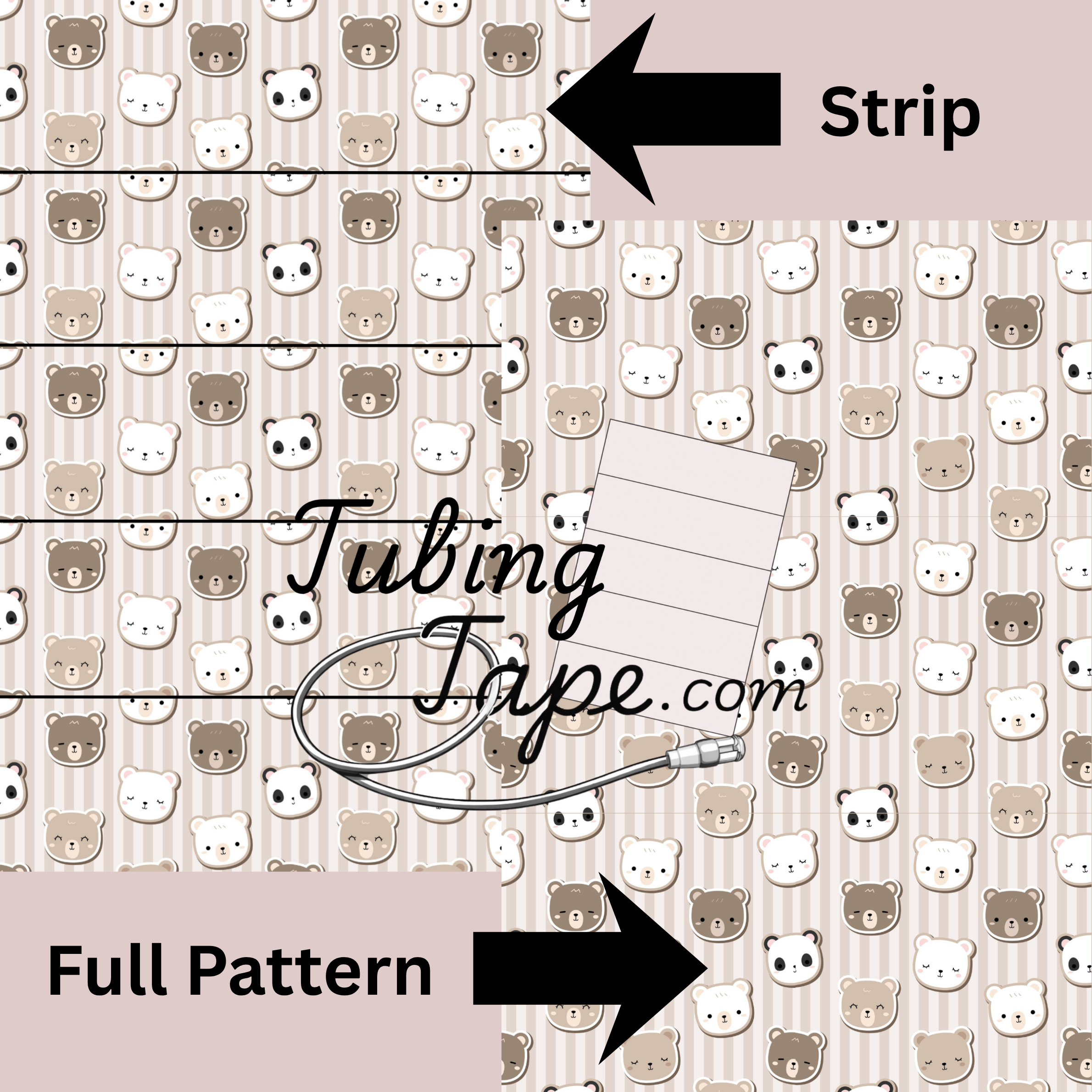 Bear Picnic Tubing Tape Sheet