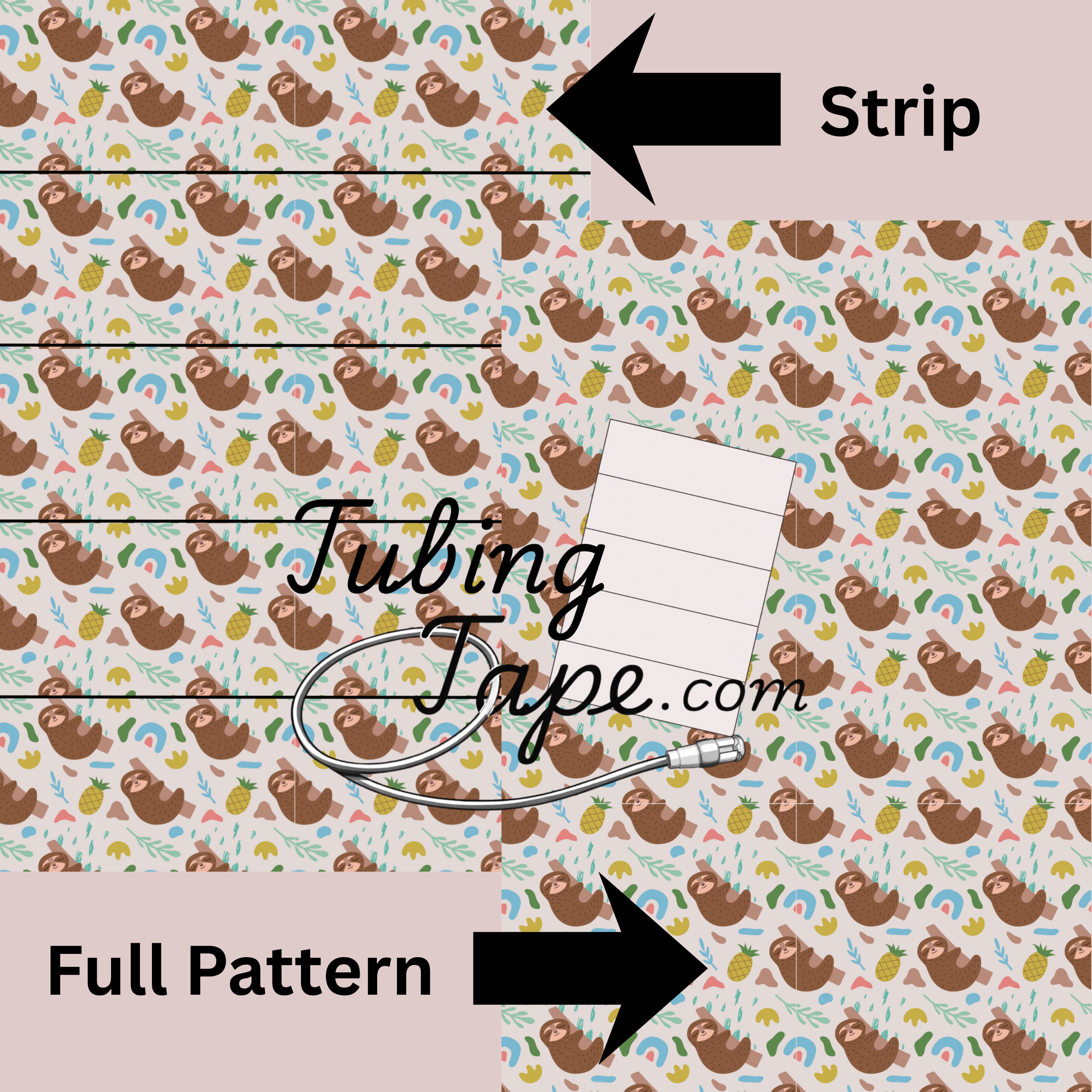 Sloth Tubing Tape Sheet