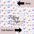 White Neon Butterflies Tubing Tape Sheet