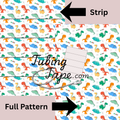 Colourful Dinosaurs Tubing Tape Sheet