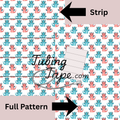 Red & Teal Dragon Tubing Tape Sheet