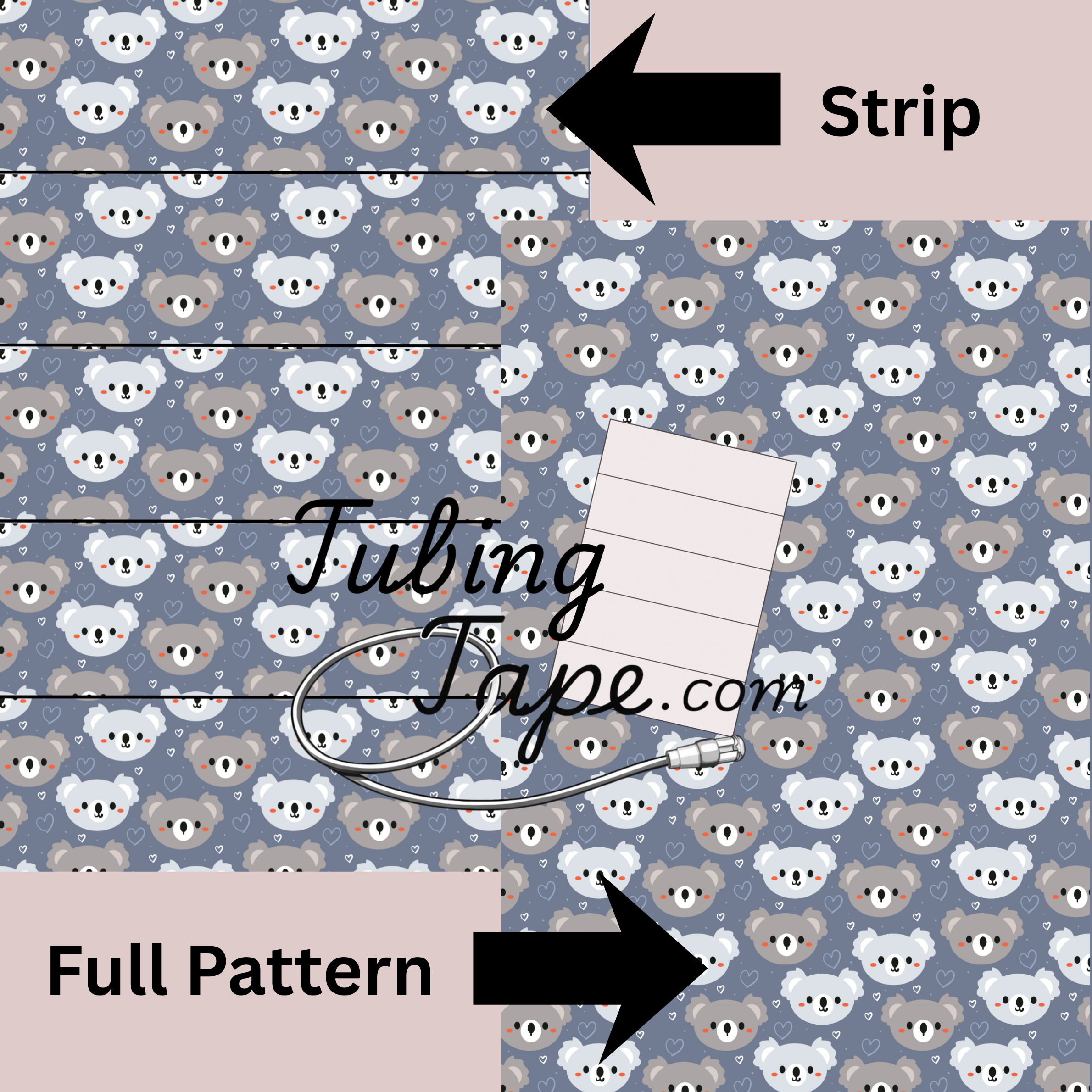 Cute Koala Tubing Tape Sheet