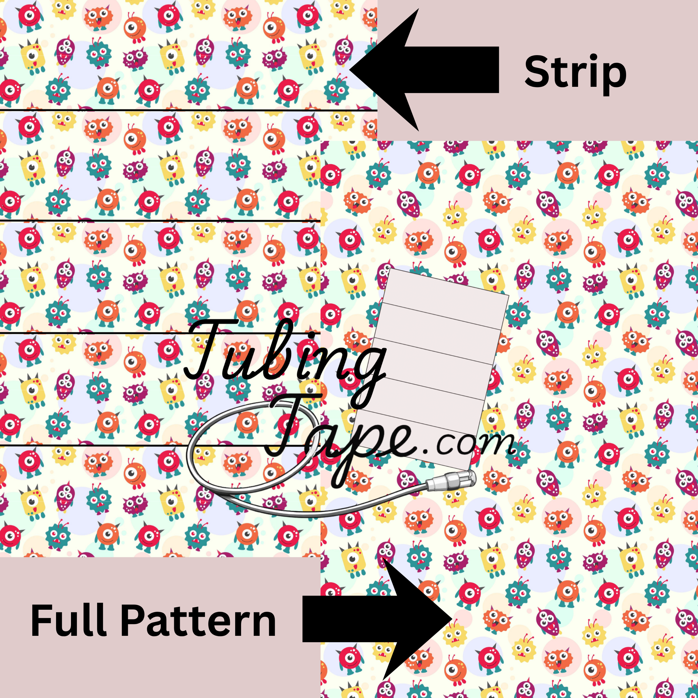 Monsters Tubing Tape Sheet