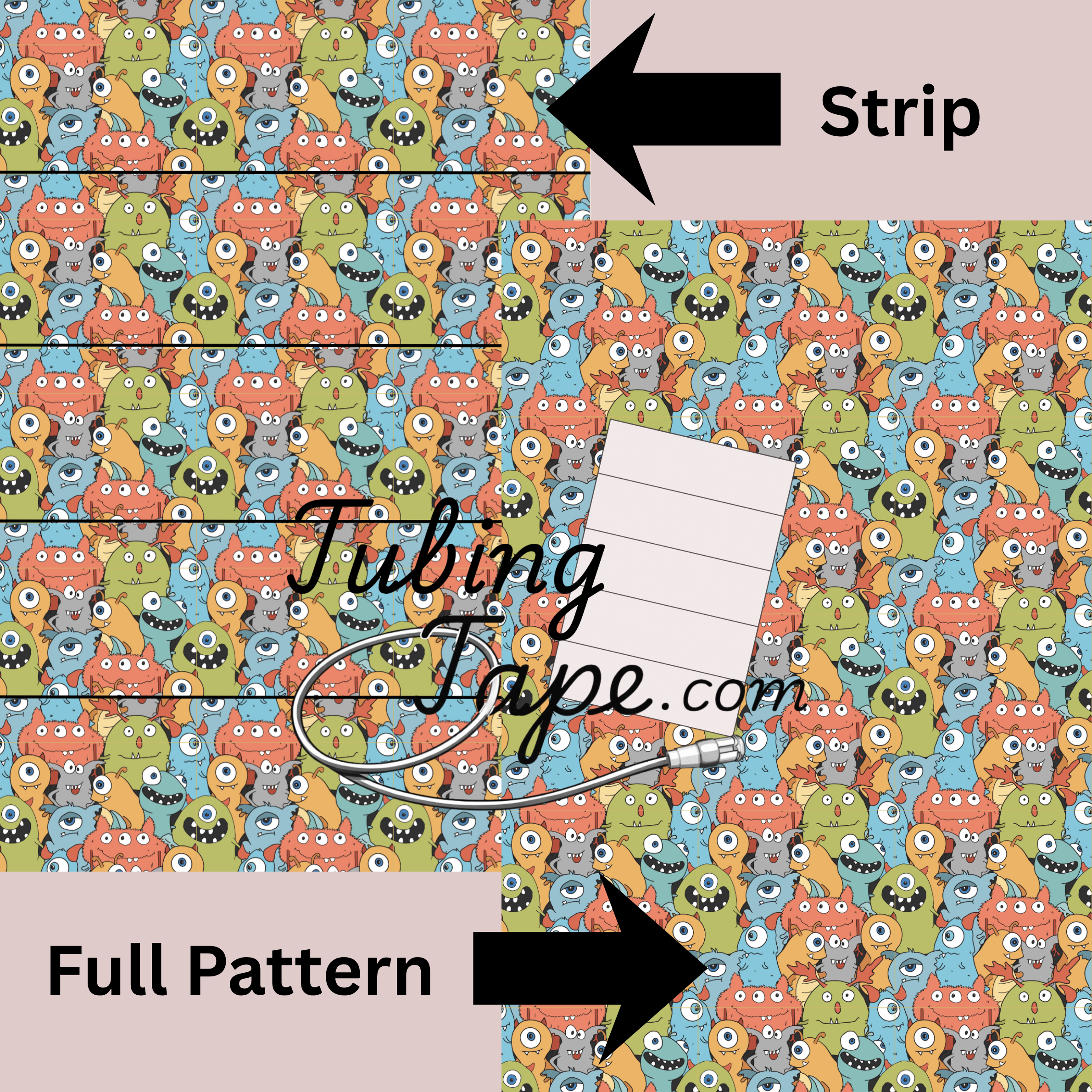 Monster Crowd Tubing Tape Sheet