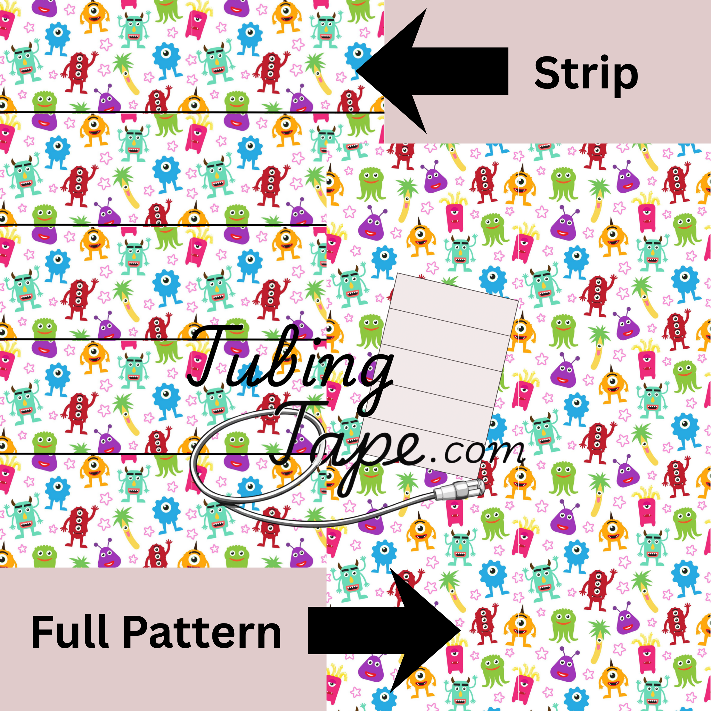 Monster Stars Tubing Tape Sheet