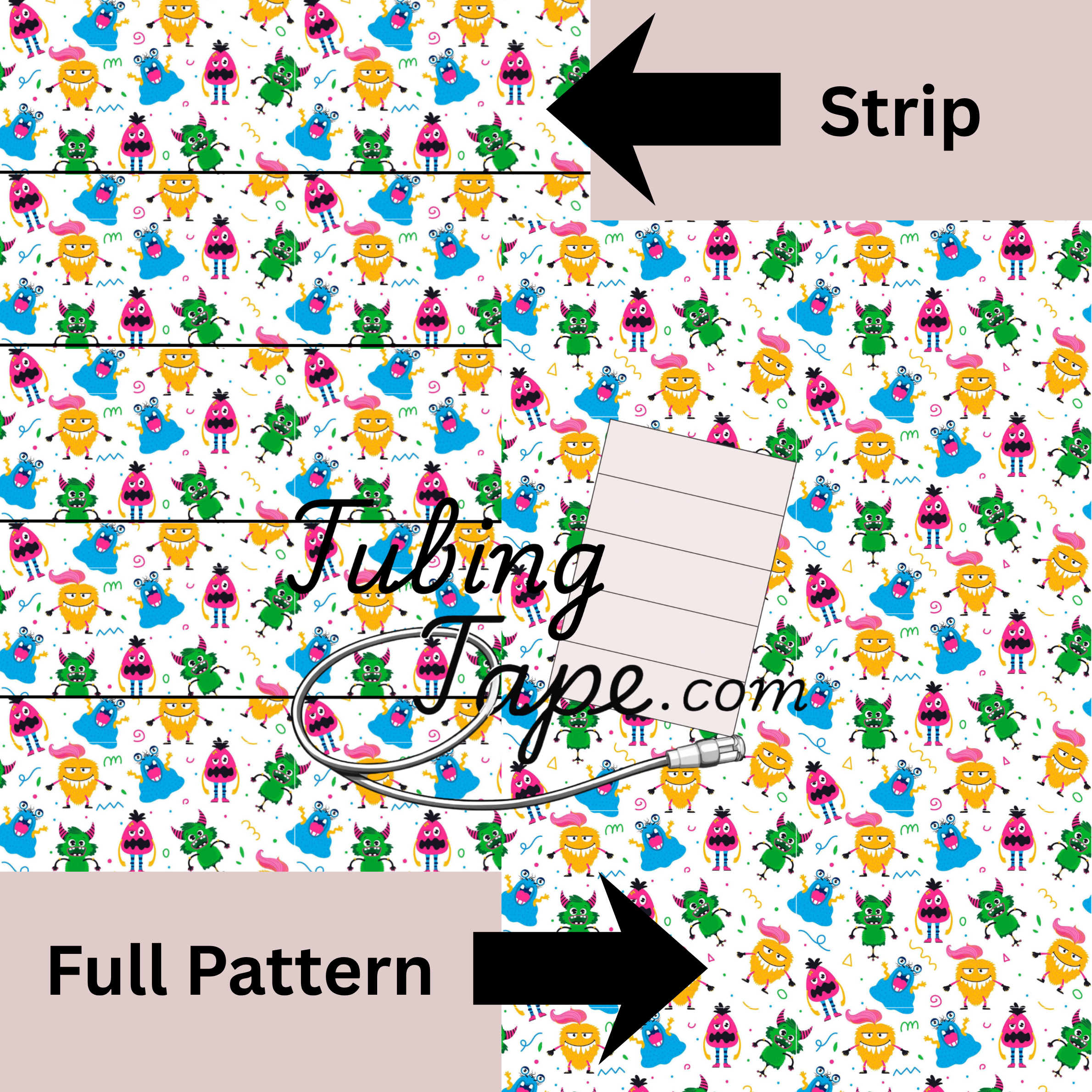 Colourful Monster Tubing Tape Sheet