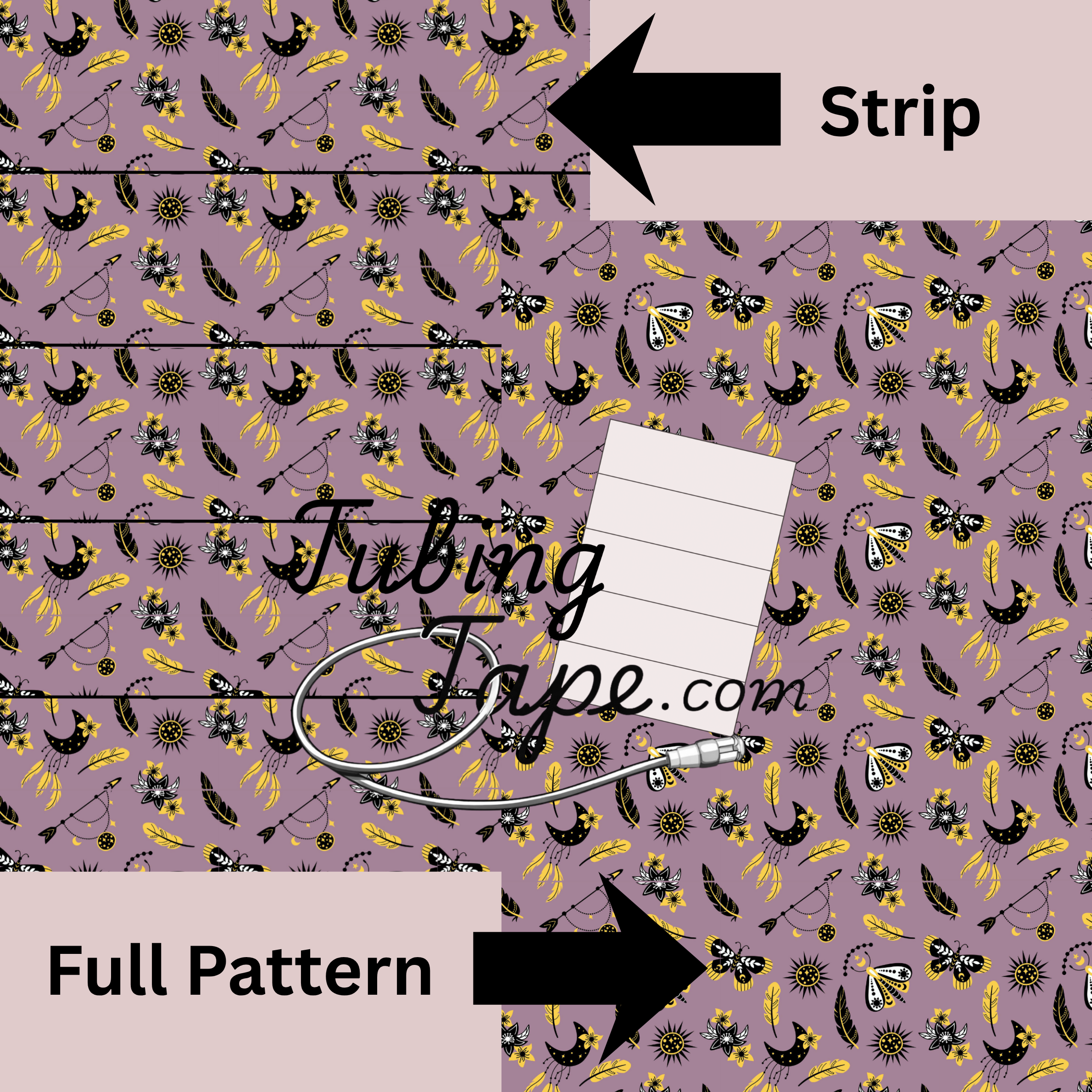 Purple Celestial Tubing Tape Sheet