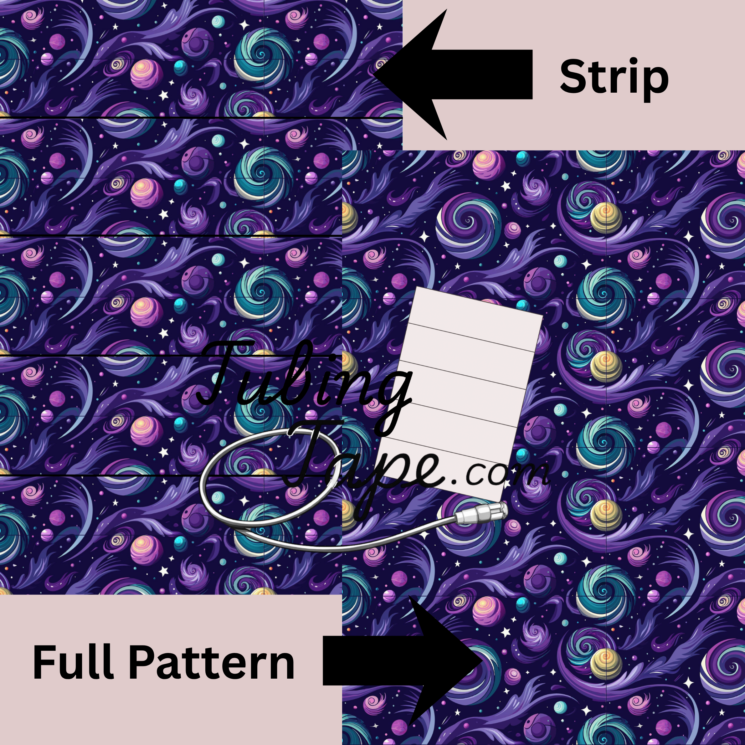 Celestial Space Tubing Tape Sheet