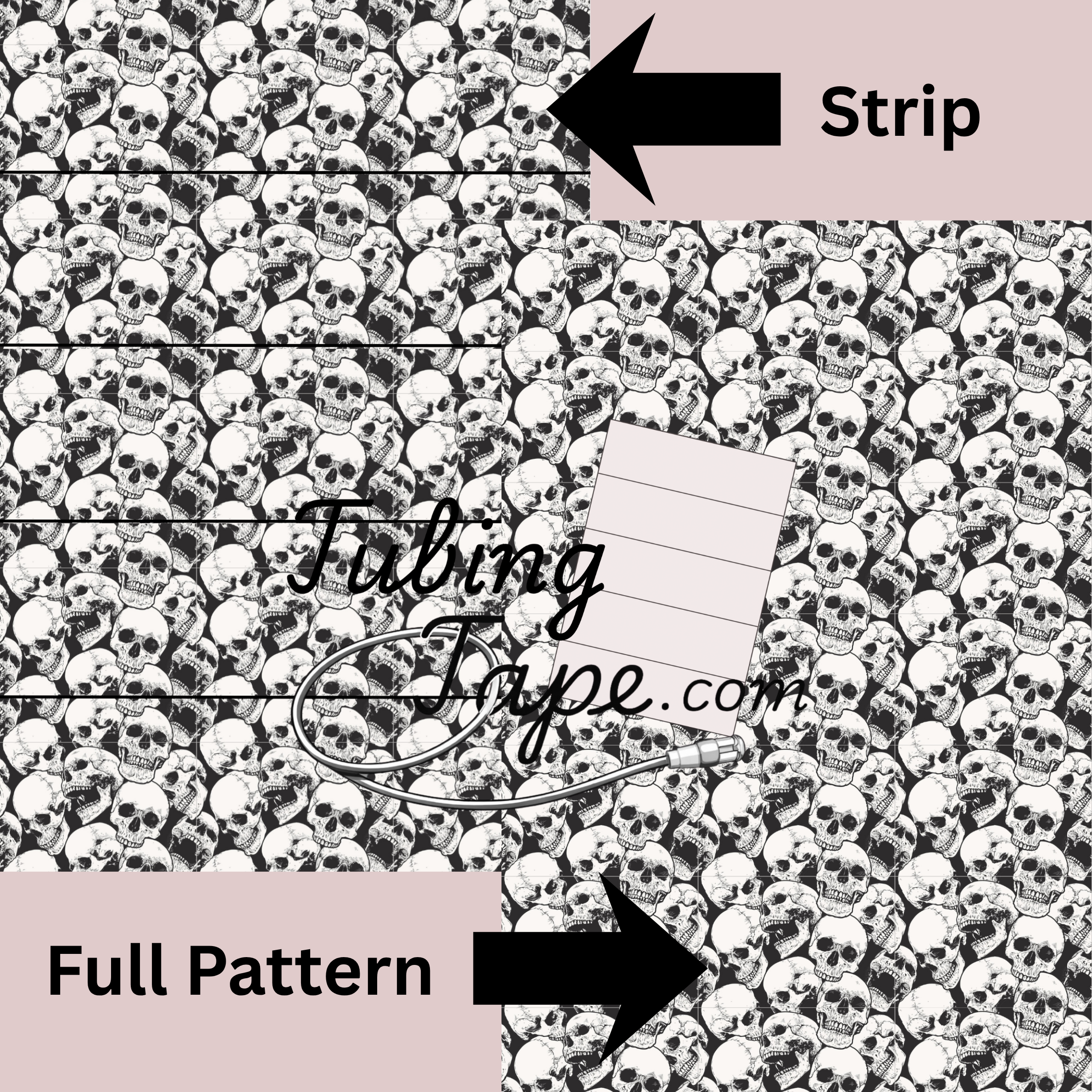 Skull Graves Tubing Tape Sheet