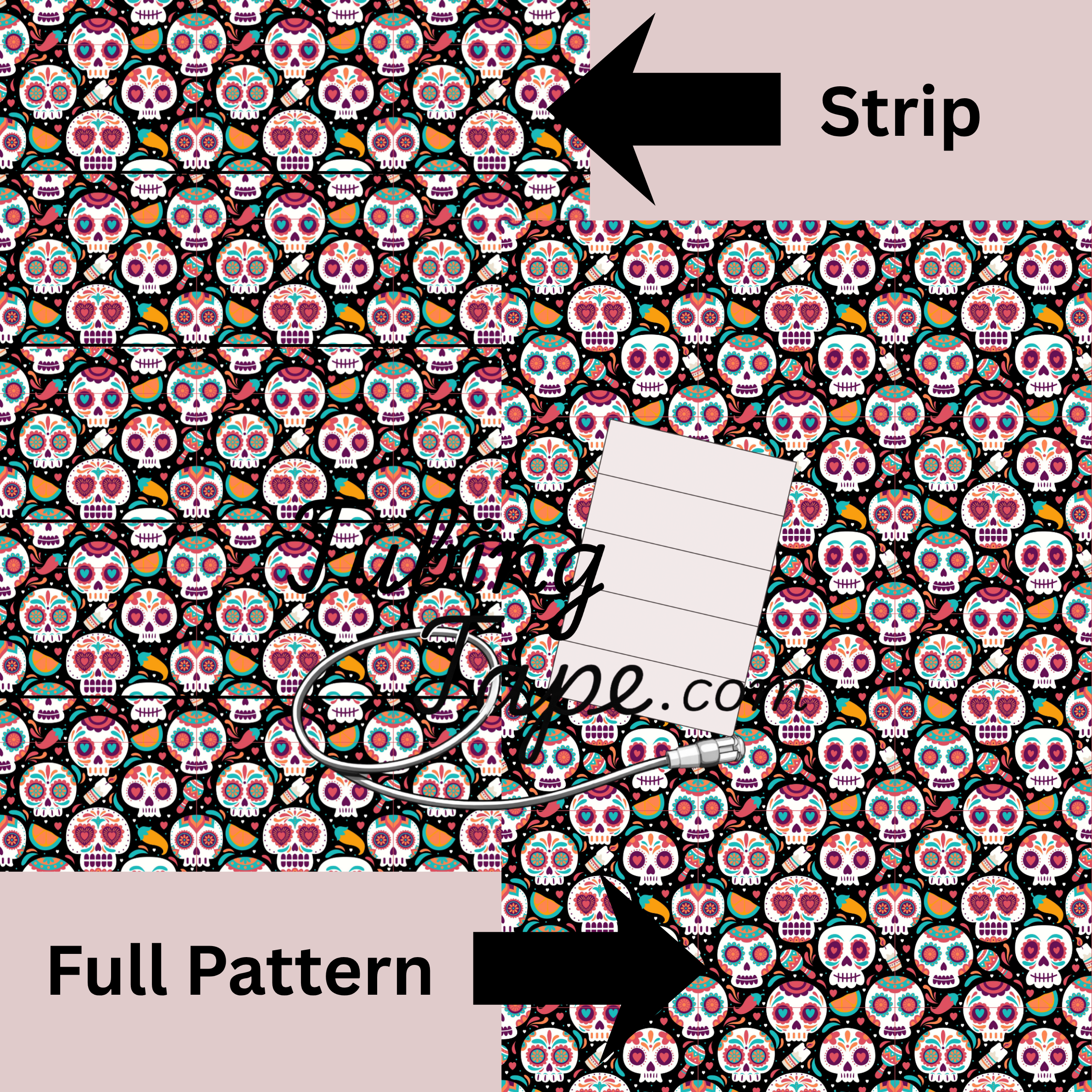 Sugar Skulls Tubing Tape Sheet