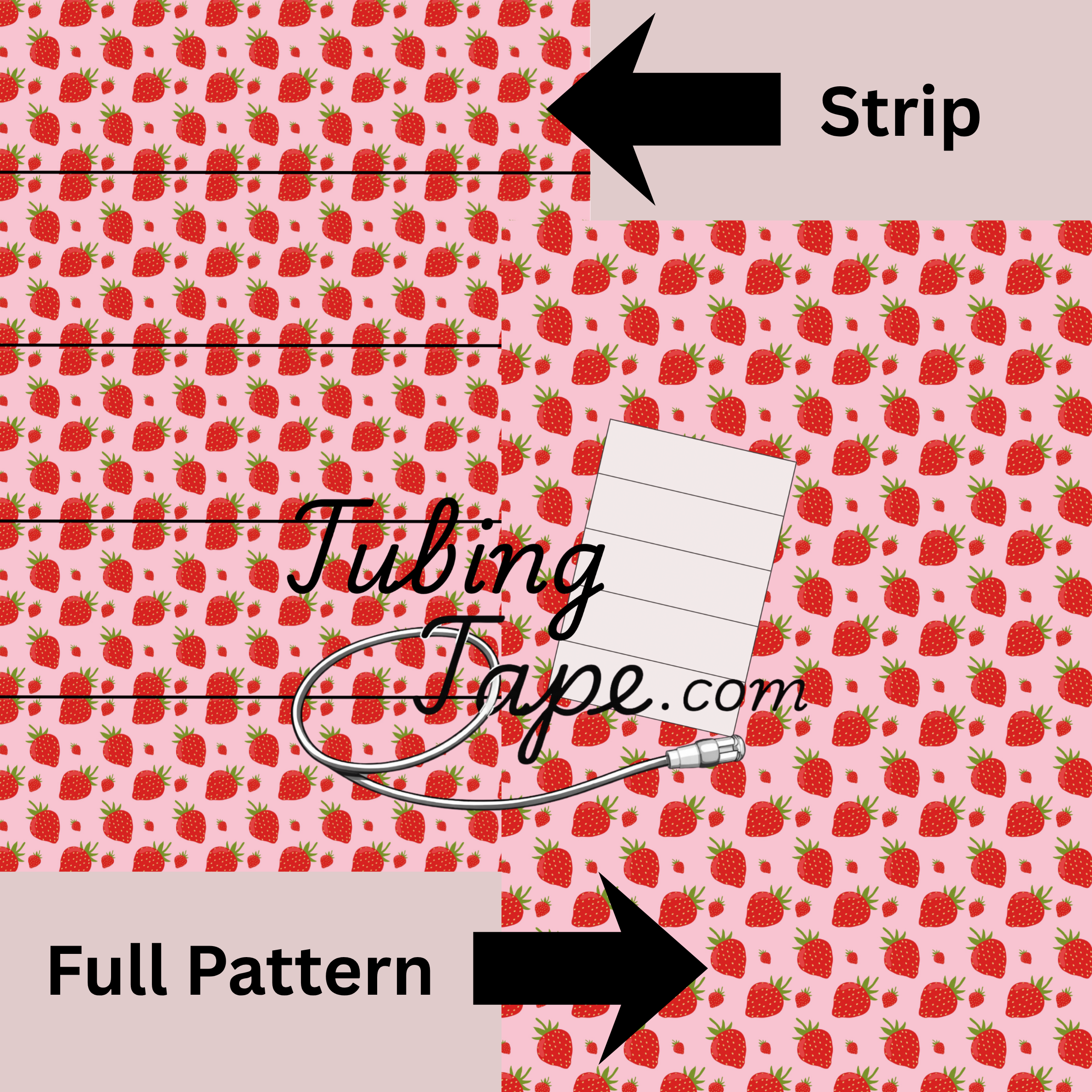 Strawberries Tubing Tape Sheet