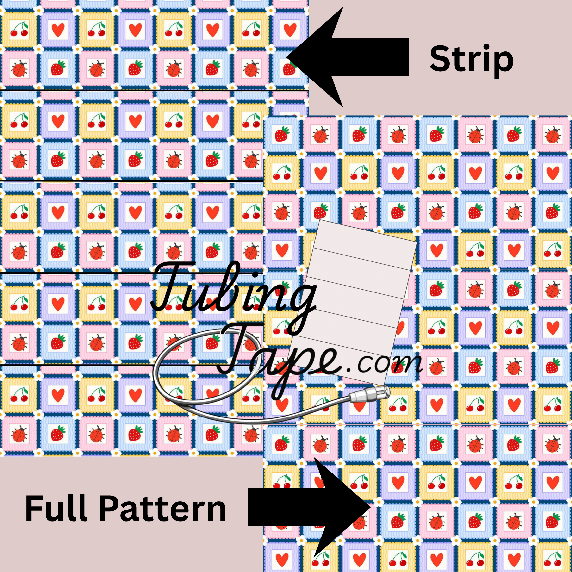 Coquette Check Tubing Tape Sheet