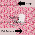 Pink & Cream Hearts Tubing Tape Sheet