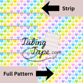 Rainbow Hearts Tubing Tape Sheet